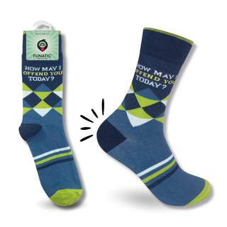 How May I Offend You Today? | Funny Socks | Funny Gift