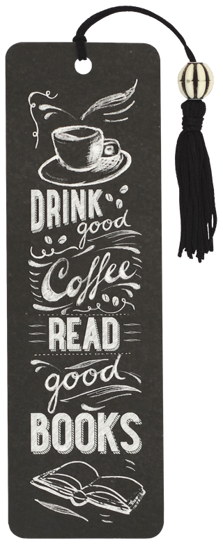Coffee & Books Beaded Bookmark