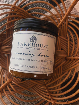 Morning Brew Coffee-Scented Soy Candle - 12 oz