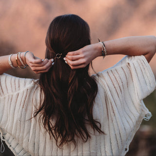 K'Lani Flirt Cream & Black Polka Dot Hair Tie Bracelet Set