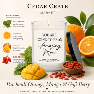 Mom-to-Be Orange Berry Candle - You're Going to Be Amazing