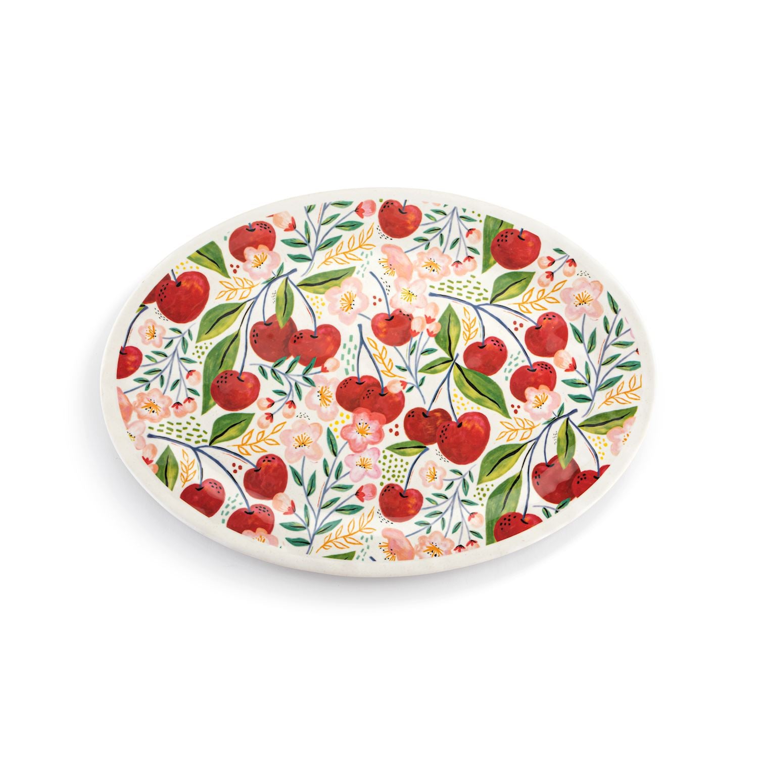 Cherry Bamboo Large Melamine Oval Platter