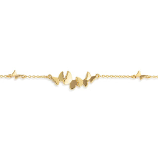 Butterfly Cluster Gold Bracelet