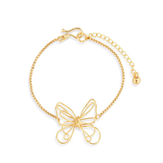 Butterfly Charm Gold Bracelet