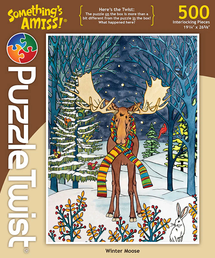 Winter Moose 500 Piece Puzzle