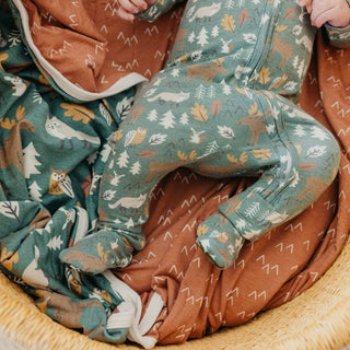 Atwood Woodland Zip-Up Footie Pajama