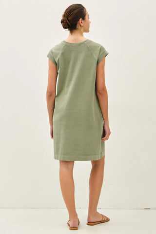 Casual Capped Sleeve Jersey Dress