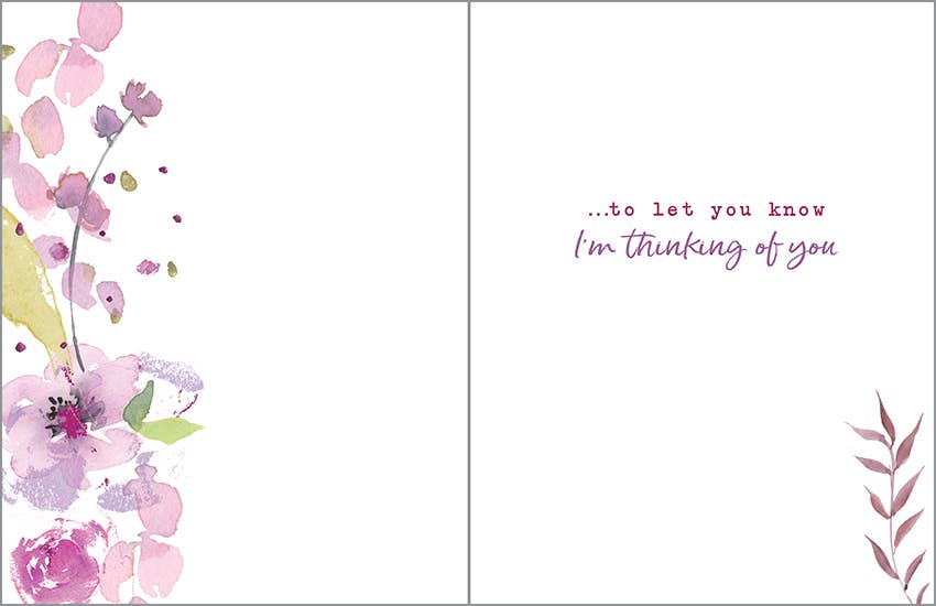 Thinking of You Greeting Card - Graceful Flowers