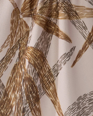 Geometry Amber Wildflower Tea Towel | Brown & Gray Brushstroke Leaves