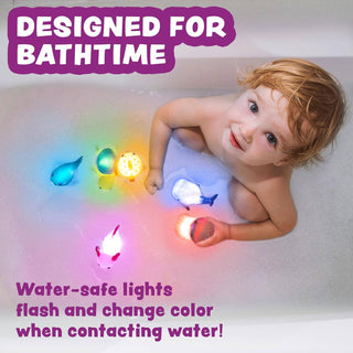 Tub Works Under the Sea Light-Up Bath Toys, 6-Pack