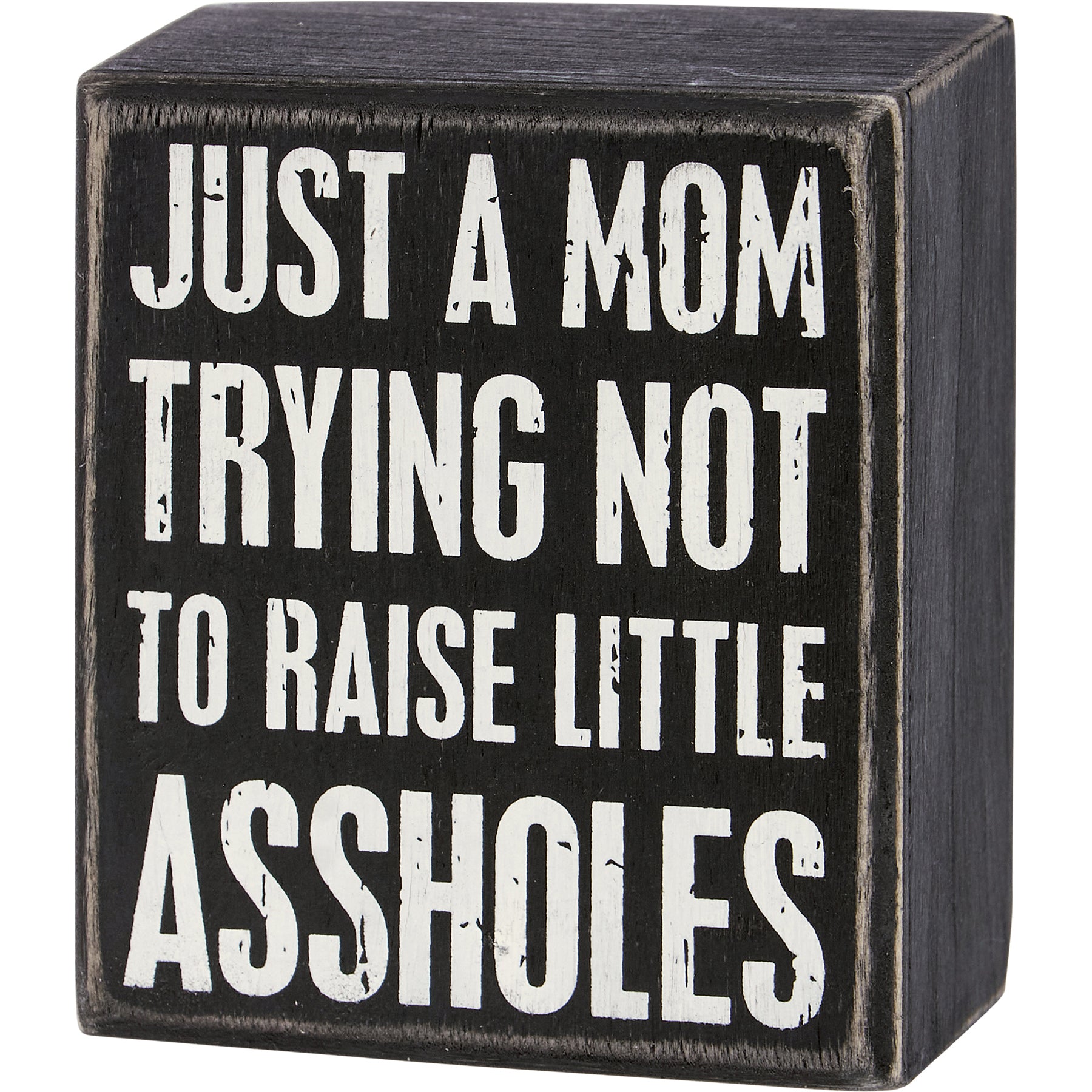 Funny Box Sign for Mom - Trying Not To Raise