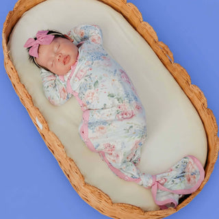 Genevieve Floral Newborn Knotted Gown