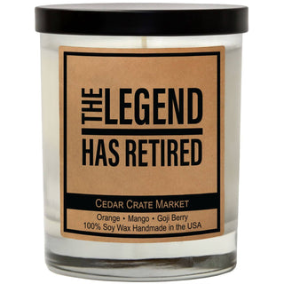 The Legend Has Retired - Retirement Candle