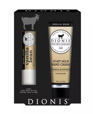 Dionis Vanilla Bean Lip Balm & Hand Cream Gift Set