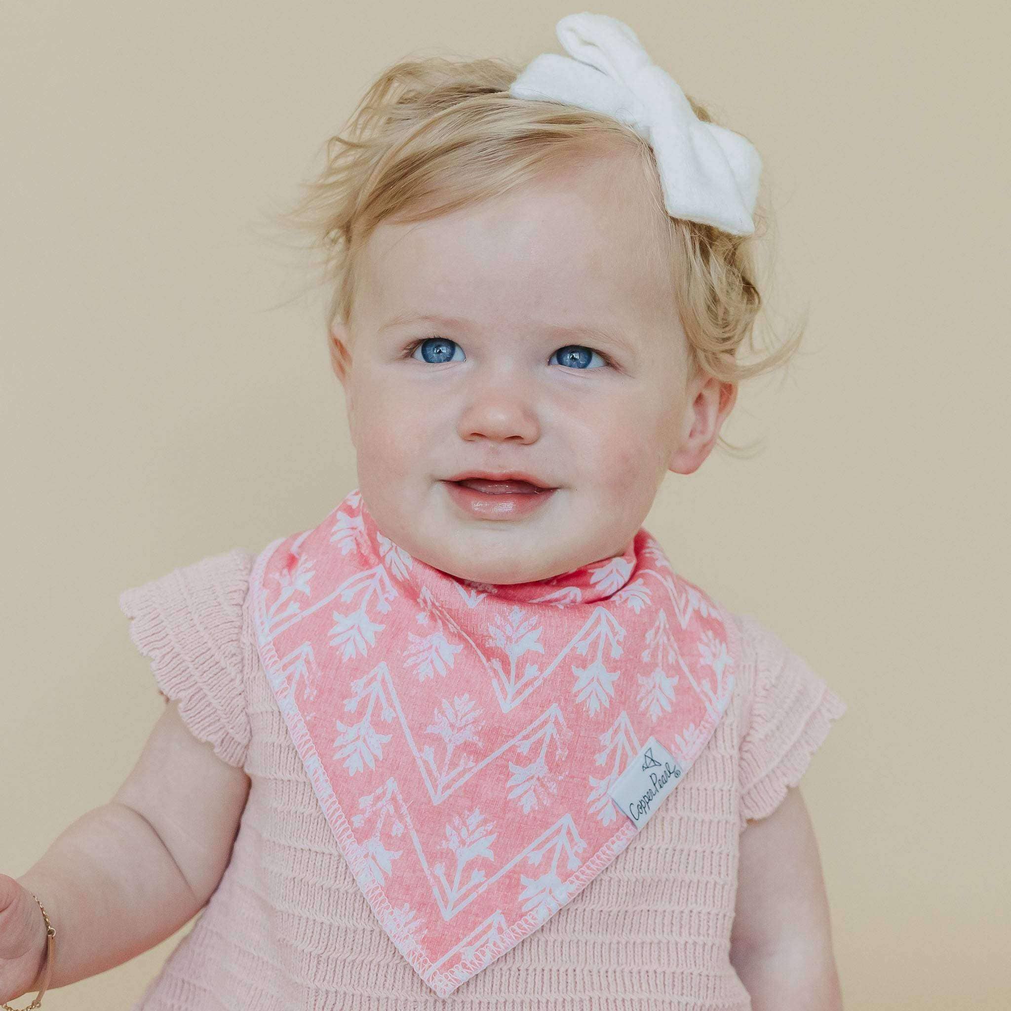 Copper Pearl Claire Baby Bandana Bib Set