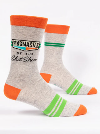 "Ringmaster of the Shit Show" Funny Women's Crew Socks