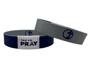 Tap To Pray™ Wristbands - Navy & Grey