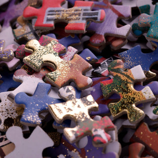 Joy Laforme Twinkletown Express 1000-Piece Foil Puzzle | Christmas Puzzle