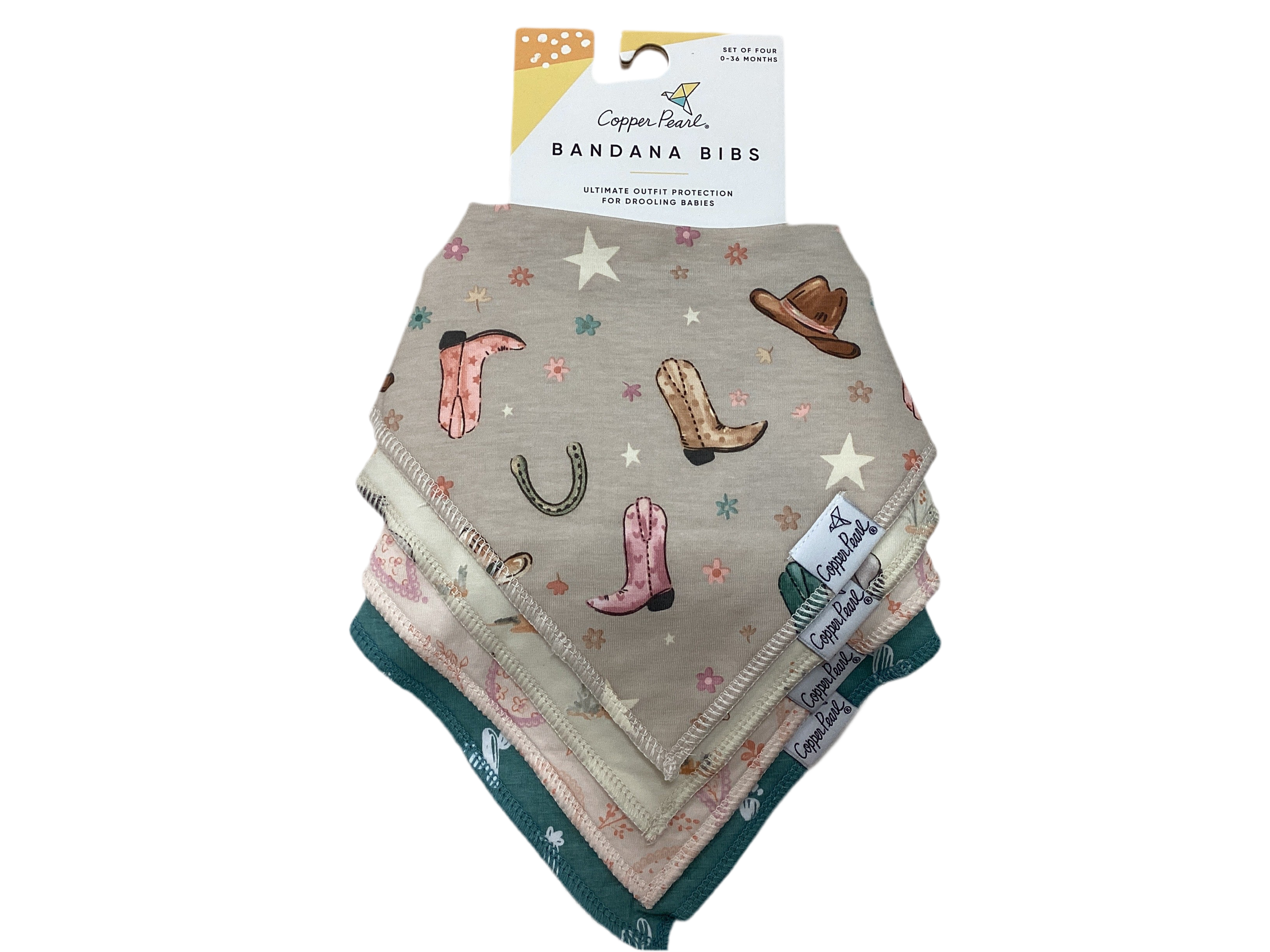 Cheyenne Copper Pearl Bandana Bib Set