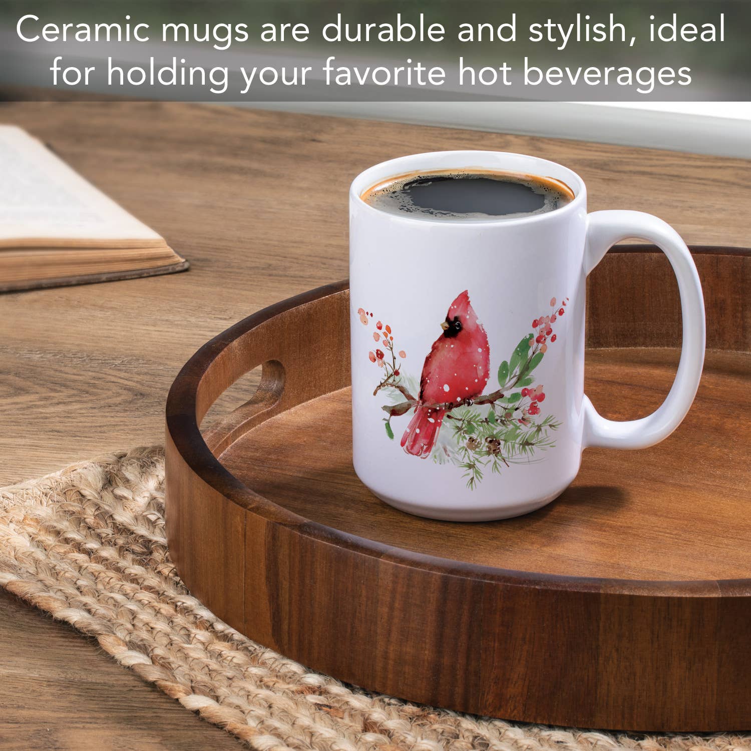 Holiday Cardinals Ceramic Mug
