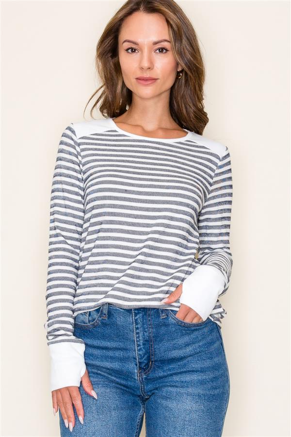 Striped Long Sleeve Top