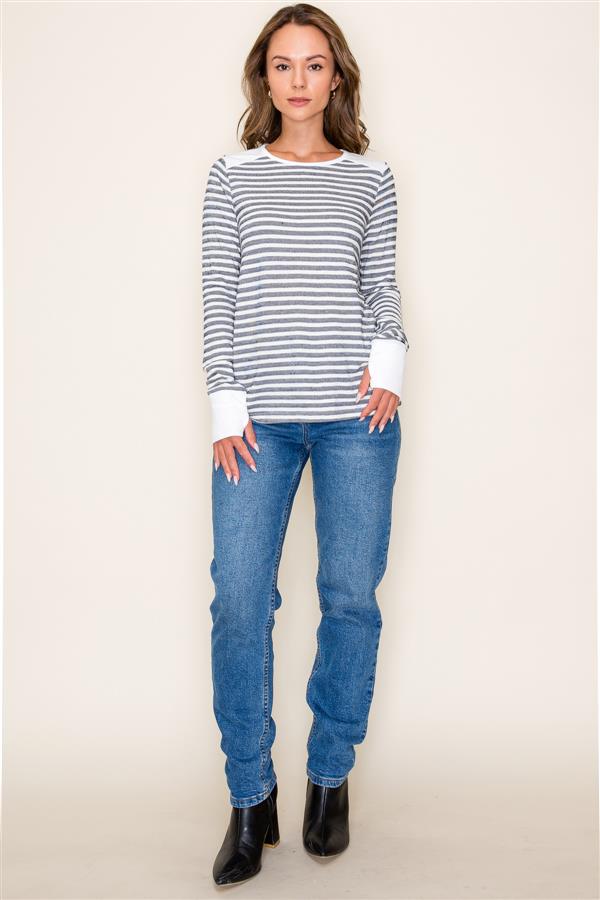 Striped Long Sleeve Top