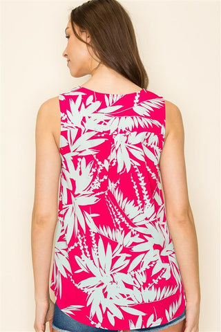 Sleeveless Floral Print Top FINAL SALE