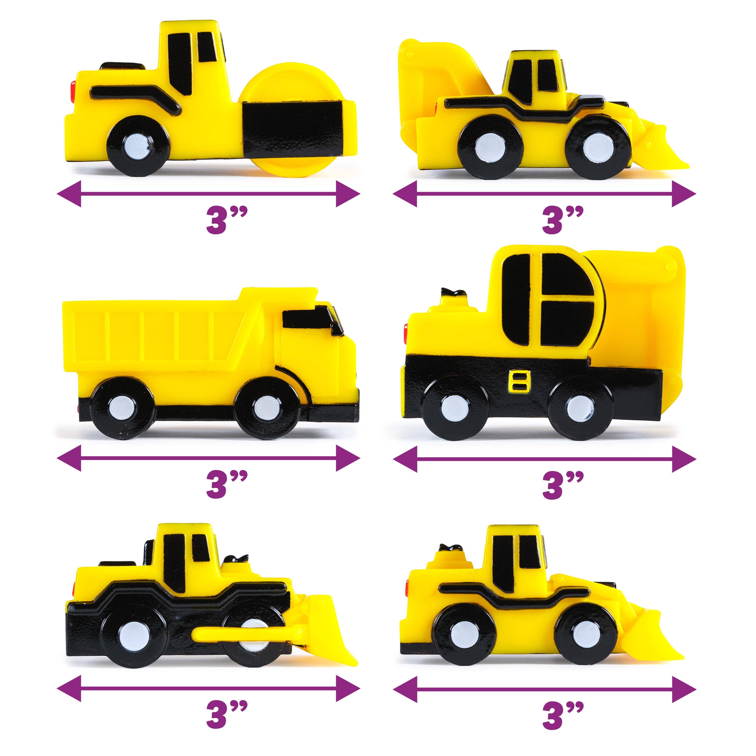 Tub Works® Construction™ Trucks Mold Free Bath Toys