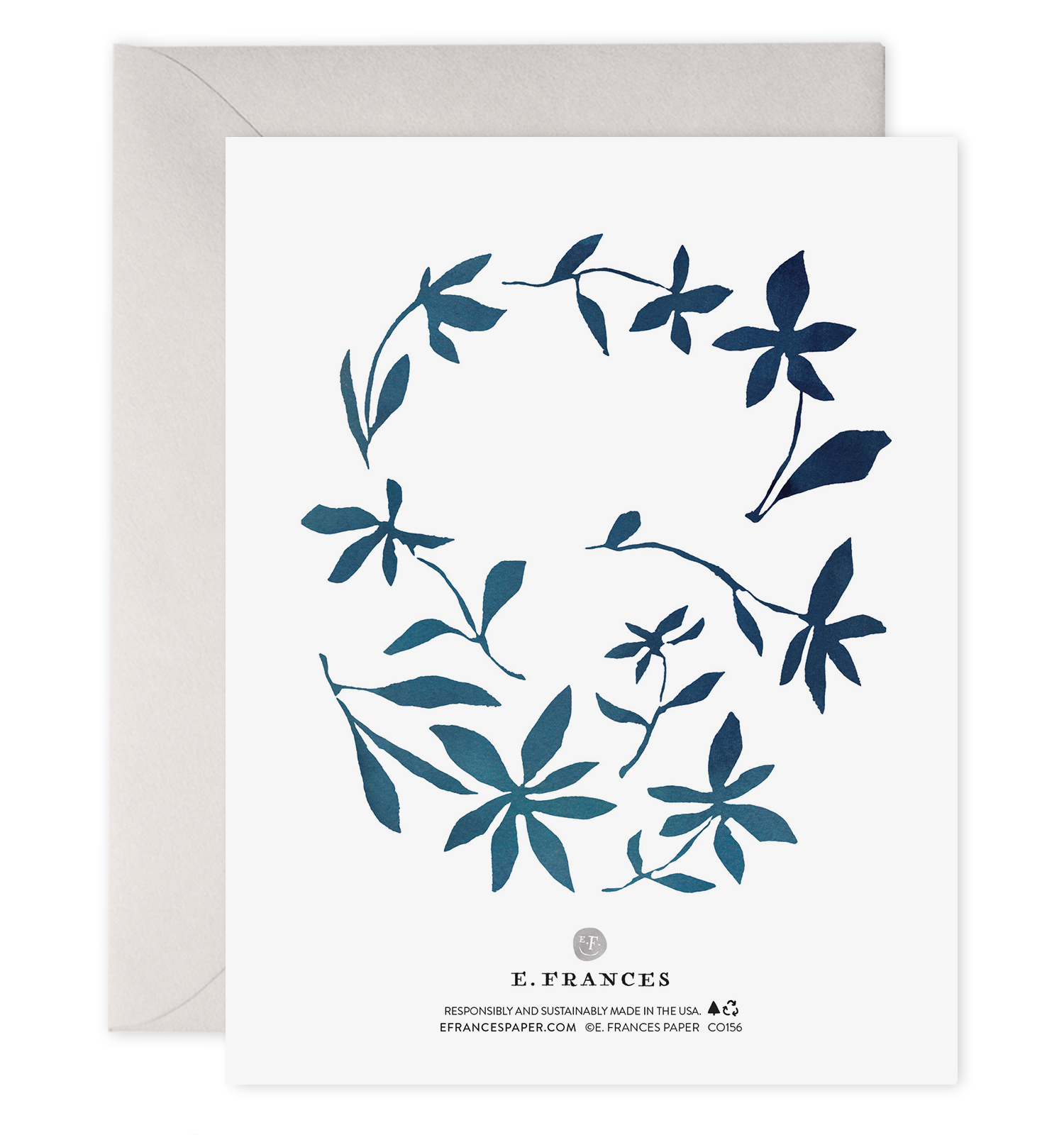 Indigo Flowers | Thinking of You, Condolence, Sympathy Card