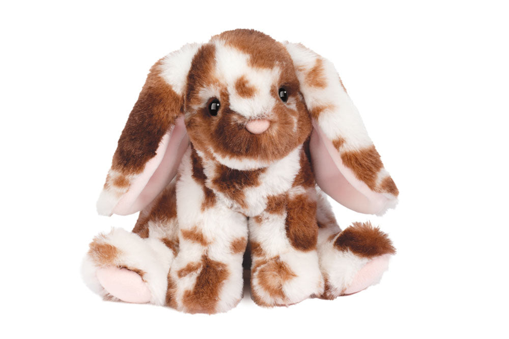 Roxie Brown & White Spotted Plush Bunny