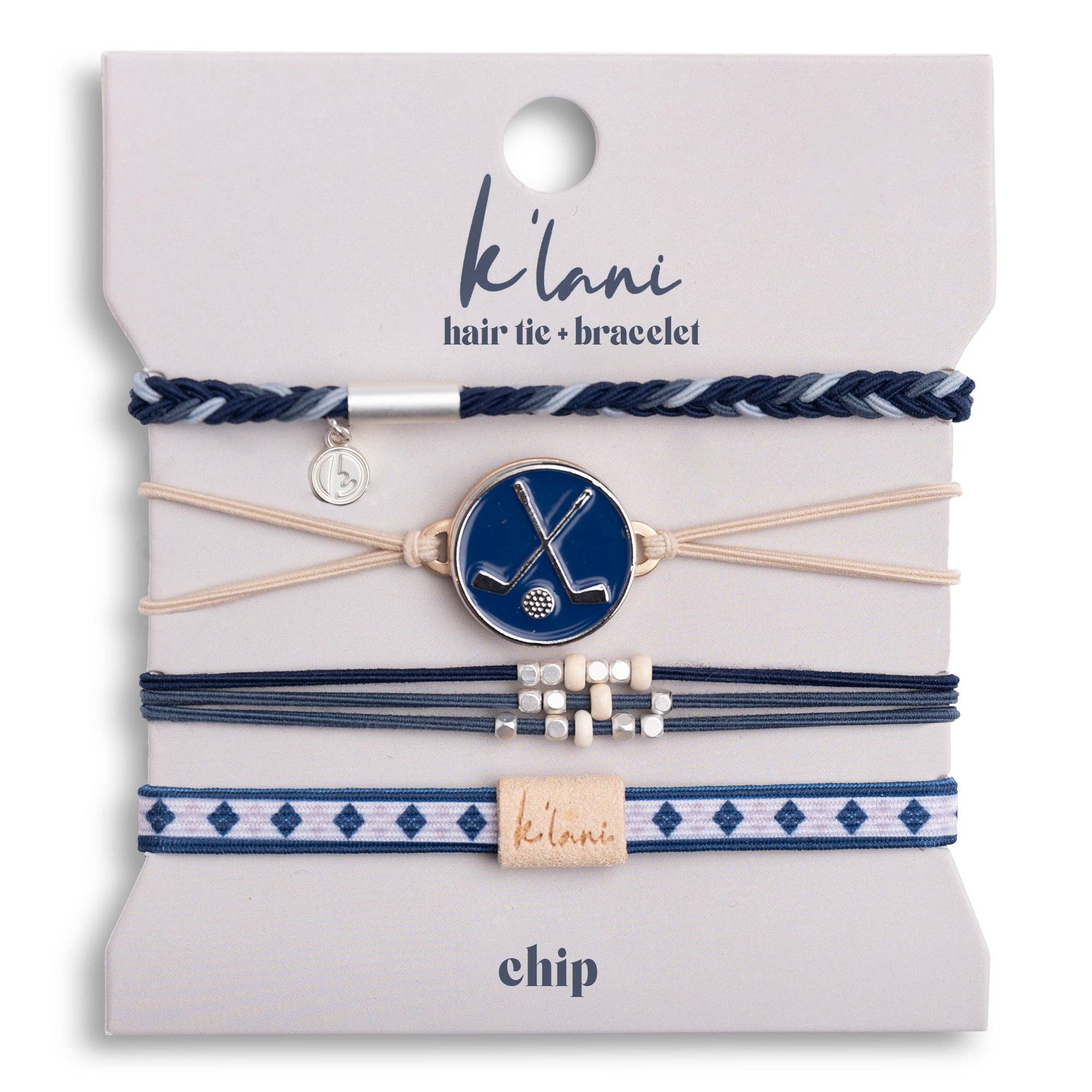 Chip Golf Hair Tie Bracelets with Removable Ball Marker by K'lani
