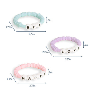 Bitzy Bands Silicone Teething Rings – Set of 3