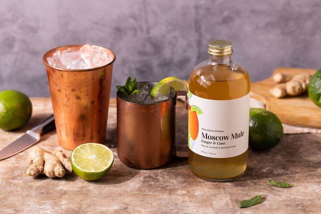 Moscow Mule (Ginger & Lime) Natural Cocktail and Mocktail Mixer
