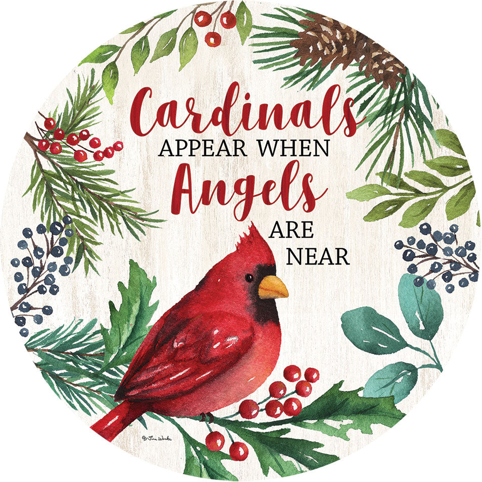 Cardinals & Angels 6" Round Accent Magnet