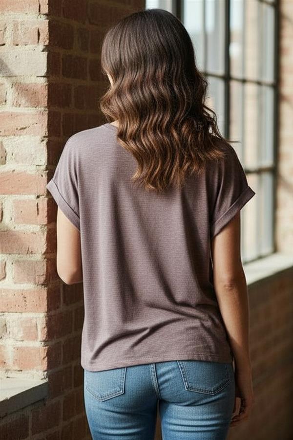 V-Neck Slub Terry Top