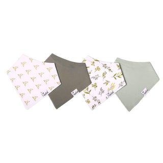 4 Pack Baby Bandana Bibs - Haven