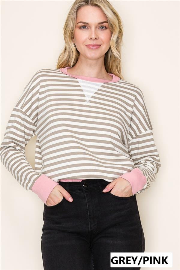 Color Block Banded Striped Top