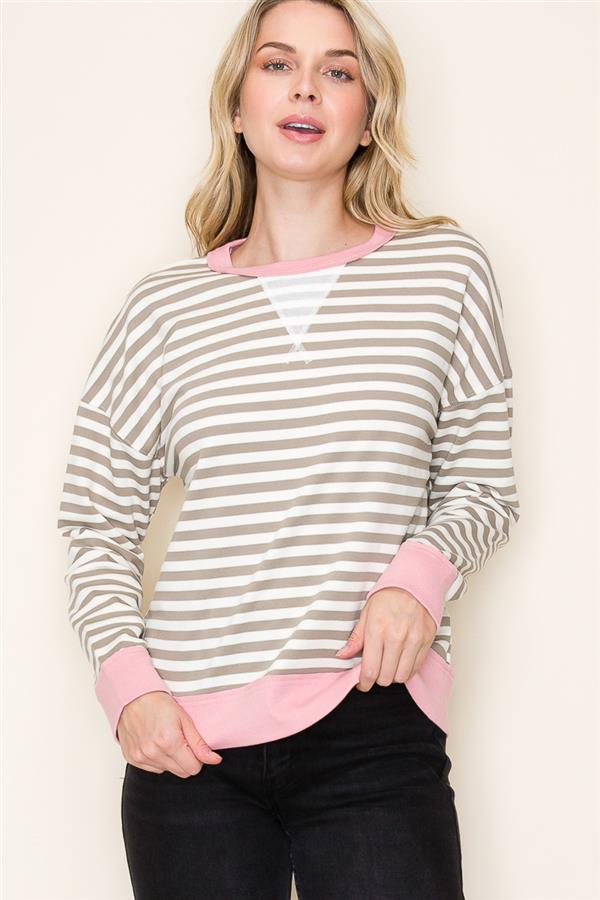 Color Block Banded Striped Top