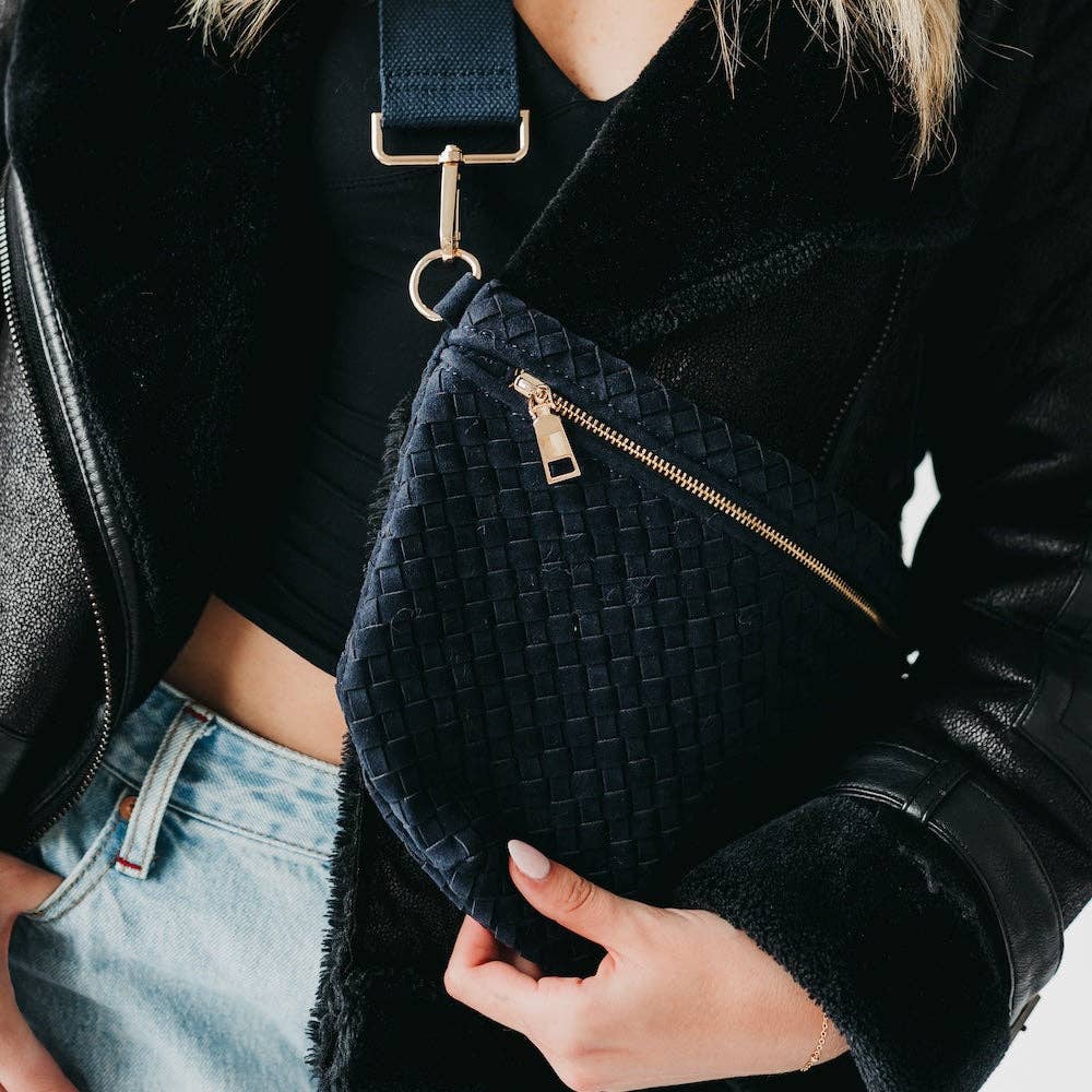 Suede Westlyn Woven Bum Bag