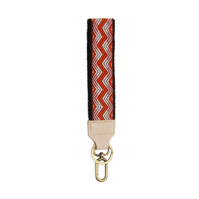 Chevron Emb Easy Find Wristlet Keychain