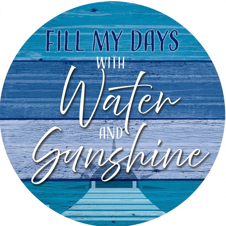 Lake Water 6" Round Accent Magnet