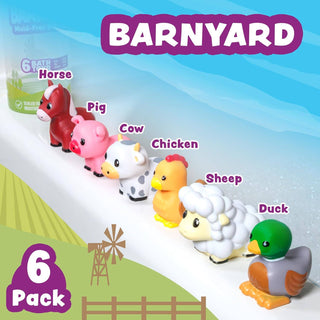 Tub Works Barnyard Mold-Free Bath Toys, 6-Pack