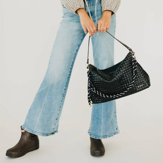 Woven Nikki Slouchy Shoulder Bag