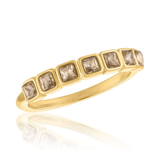 Vintage Rose Square Stone Gold Ring