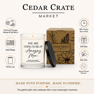 Mom-to-Be Orange Berry Candle - You're Going to Be Amazing