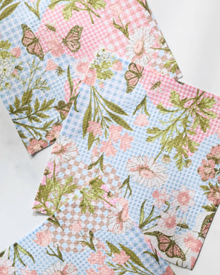 Geometry Floral Collage Dishcloth Set of 3 – Butterfly Garden Dishcloths
