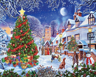 Village Christmas Tree 1000-Piece Jigsaw Puzzle