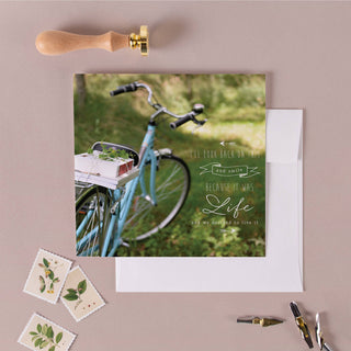 Bike & Books Greeting Card