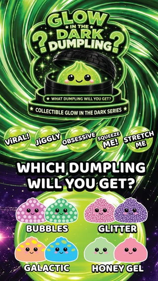 Fun Doh Squishy Glow in Dark Mystery Dumpling