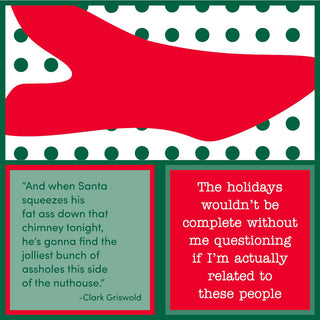 Christmas “Related to These People” Funny Cocktail Napkins
